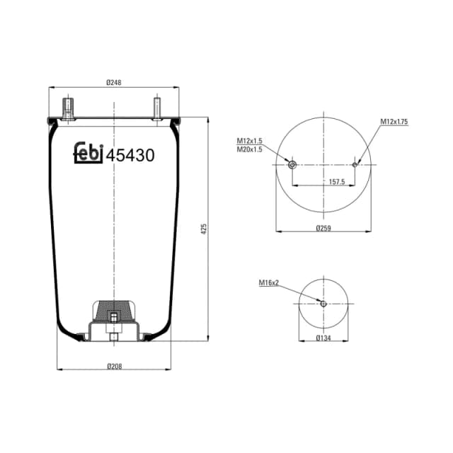 FEBI BILSTEIN 45430 Boot, air suspension Boot,air suspension (324)
