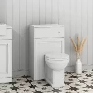500mm White Back to Wall Toilet Unit Only - Westbury