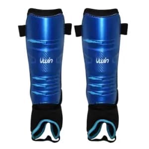 Uwin Hockey Shinguards (royal/Black/Aqua, Xsmall)