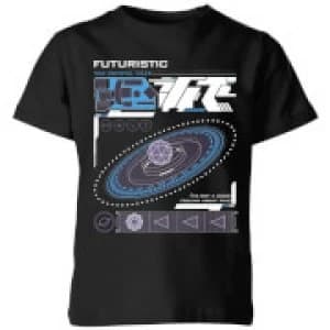 Crystal Maze Futuristic Zone Kids T-Shirt - Black - 11-12 Years