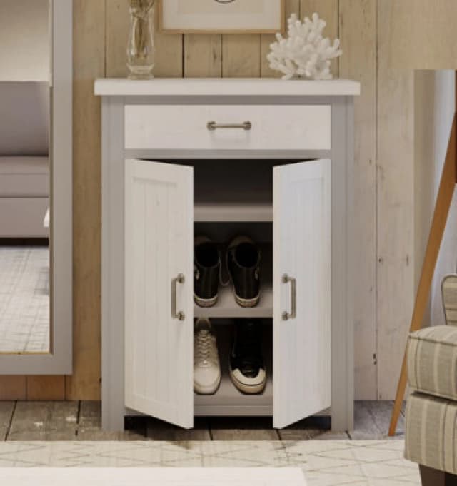 Baumhaus Greystone - Shoe Storage Cupboard With Drawer