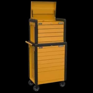 Superline Pro Rollcab 11 Drawer Push-To-Open Orange