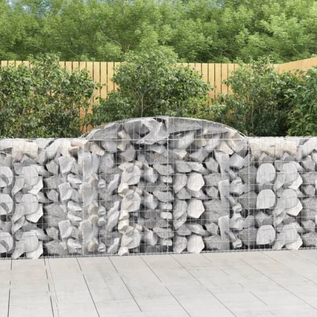 VIDAXL Arched Gabion Basket 300x50x100/120cm Galvanised Iron Vidaxl 8720845651787