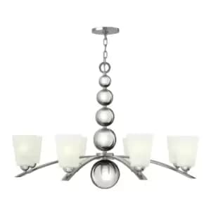 8 Bulb Chandelier LIght Highly Polished Nickel LED E27 60W