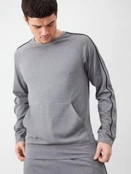 Calvin Klein Performance Active Icon Crew Neck Sweat - Grey Heather, Size L, Men