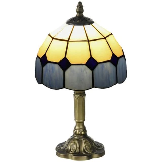 HOMCOM Homcom - Antique Table Lamp, for Bedroom Bedside, Bulb not Included, Blue 5056725570101