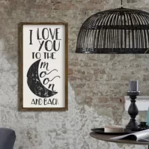 KZM315 Brown White Black Decorative Framed MDF Painting