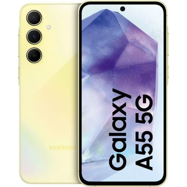 Samsung Galaxy A55 256GB 5G SIM Free Smartphone - Awesome Lemon SM-A556BZYCEUB Yellow