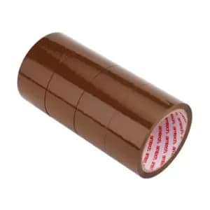 Amtech Brown Packing Tape x 4 Rolls (50m x 48mm)