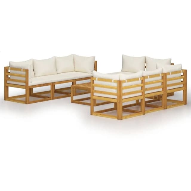 VIDAXL 9 Piece Garden Lounge Set with Cushions Solid Wood Acacia (uk/ie/fi/no only) Vidaxl 8720286906231