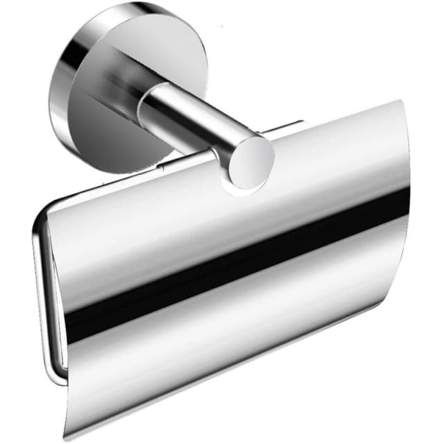 Cosmic Toilet Roll Holder With Cover, Chrome, Hidden Fixings, Anti-Corrosion, Start Collection