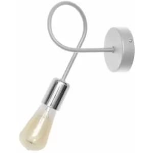 Helam Lighting - Helam Oxford Wall Lamp White, Chrome 25cm