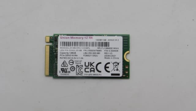 Lenovo 128G M.2 2242 SSD wih PCIe