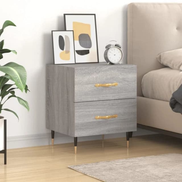VIDAXL Bedside Cabinet Grey Sonoma 40x35x47.5cm Engineered Wood Vidaxl 8720845908515