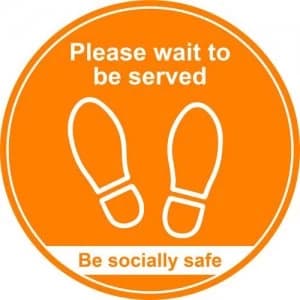 400mm FloorGraph Wait to be served-Amber