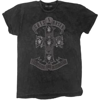 Guns N' Roses - Monochrome Cross Unisex Large T-Shirt - Black