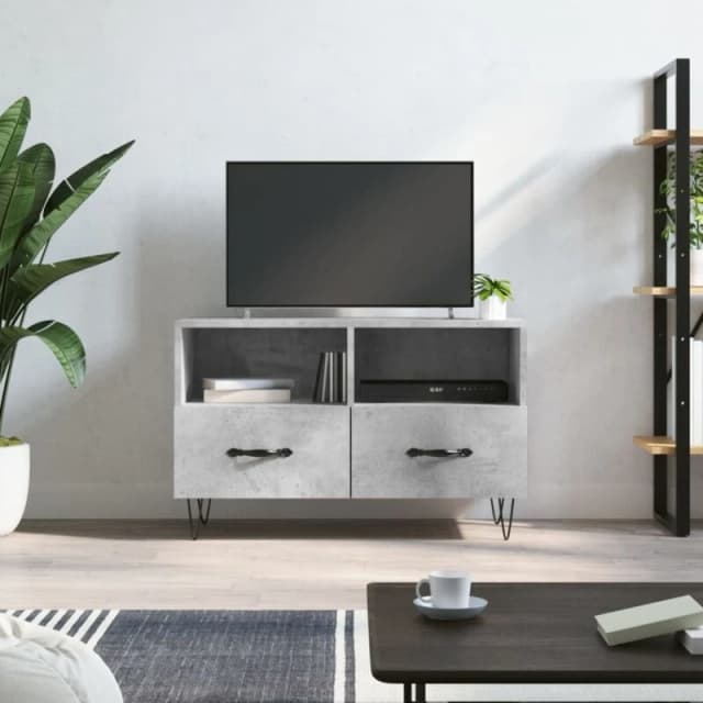Vidaxl TV Cabinet Concrete Grey 80X36X50 Cm Engineered Wood, Grey 828968