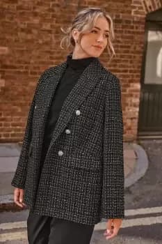 Metallic Boucle Blazer