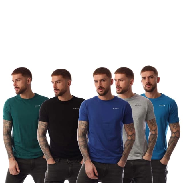 Nicce Mexbo 5 Pack T-Shirts Multi Colour male S