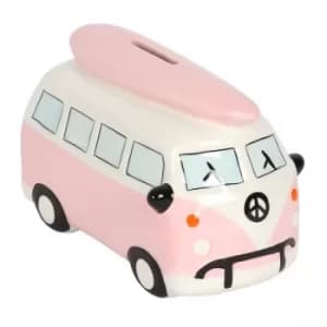 Pale Pink Campervan Moneybox
