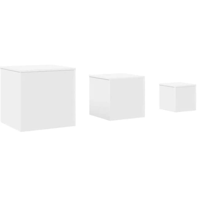VIDAXL Side Tables 3 pcs White Engineered Wood Vidaxl 8720286611234