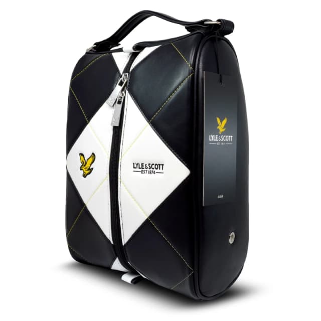 Lyle and Scott Golf Lyle and Scott Golf Argyle Golf Shoe Bag - Black One Size Unisex