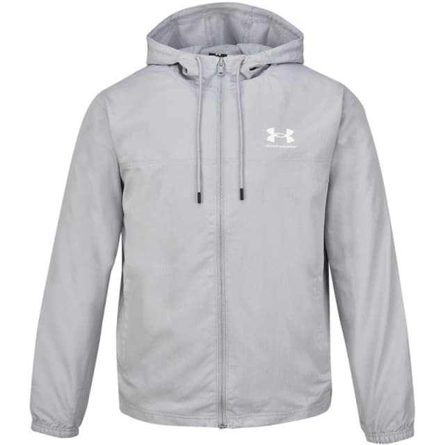 Under Armour Mens Sportstyle Water Resistant Wind Resistant Long Sleeve Windbreaker Mod Grey male M