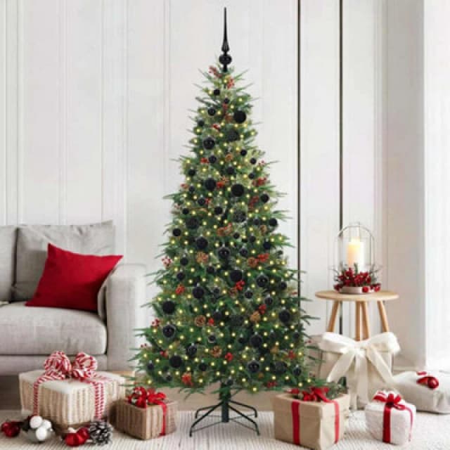 Vidaxl Artificial Hinged Christmas Tree Green 180 Cm Pe And Pvc