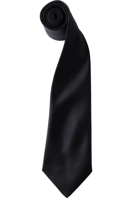 Premier Premier Men Colours Satin Clip Tie Pack of 2 in Black One Size Male 5059269153823