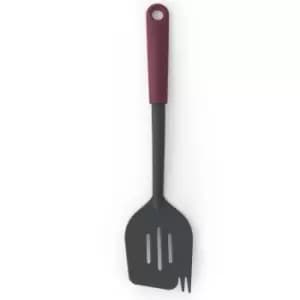 Brabantia Tasty+ Spatula Plus Fork, Aubergine Red