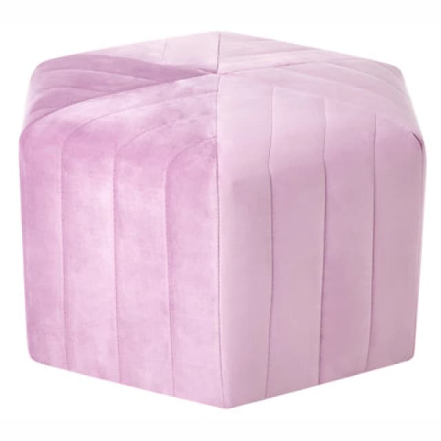 Beliani Pouffe Murietta Velvet Light Violet
