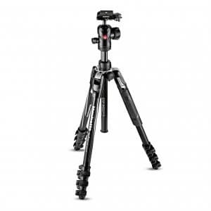 Manfrotto MKBFRLA4BK BH Befree Advanced Travel Aluminum Tripod with 494 Ball Head Lever Locks Black