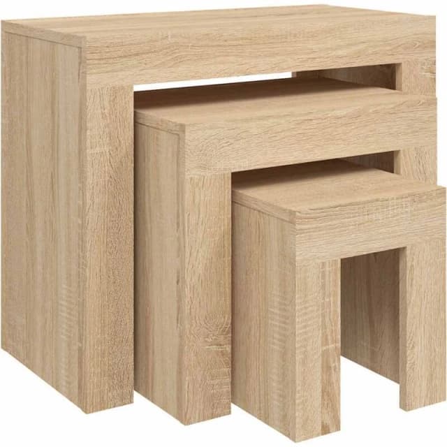 VIDAXL Vidaxl - Nesting Coffee Tables 3 pcs Sonoma Oak Engineered Wood 8720286610817