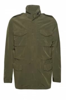 Mens French Connection Wax Sanded Field Jacket Green