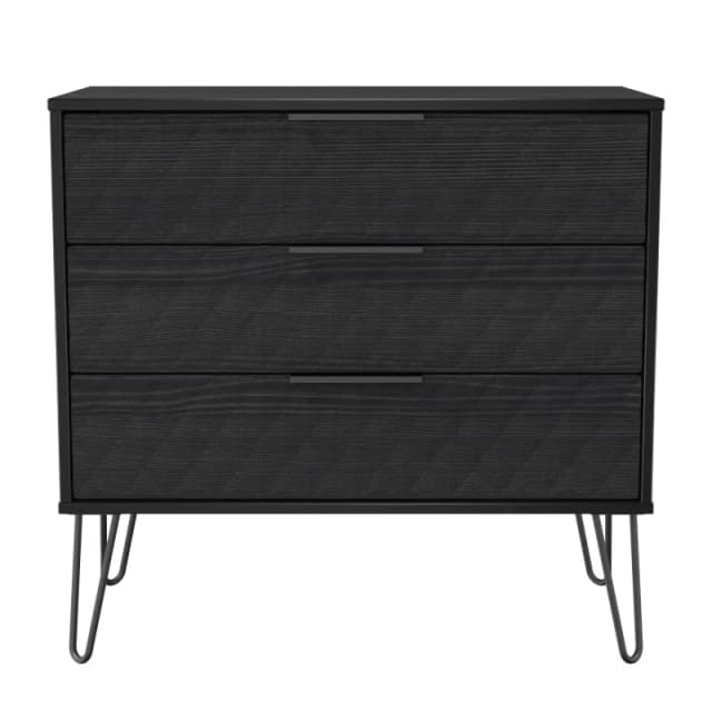 Ready Assembled 2 U Islay 3 Drawer Chest (Ready Assembled) in Black Size: Medium Black Unisex Medium