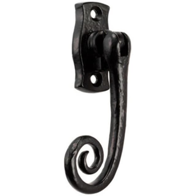 Loops Left Handed Espagnolette Window Fastener Locking Black Antique 24 x 58mm Black unisex