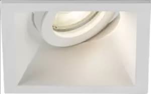 KnightsBridge Dipa Single Tilt Square Anti-Glare Downlight White