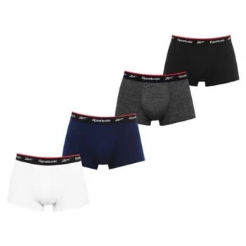Reebok 4 Pack Trunks Mens - Black/Nvy Asst