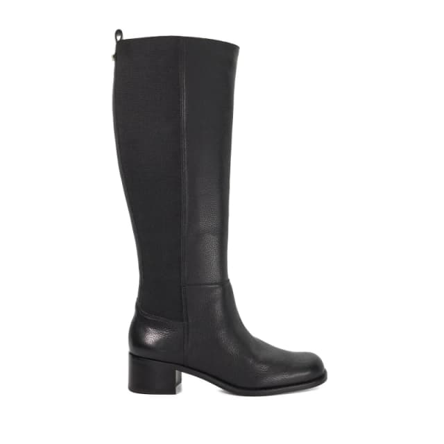 Dune London Womens 'Turner' Leather Knee High Boots in Black Size: 7 Black Female 7