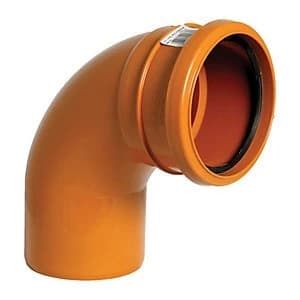 FloPlast D161 Underground Drainage 87.5 Deg Bend Socket -Terracotta 110mm