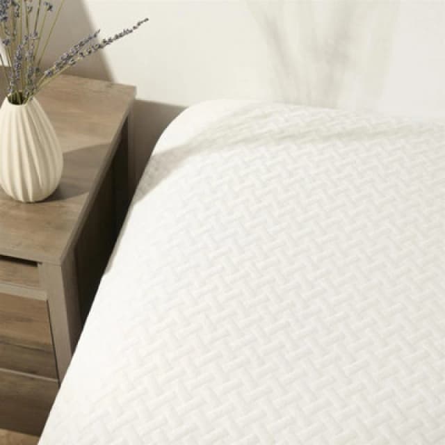 OHS OHS Mattress Protector Cooling Topper Pillowcase Fitted Sheet Bed in White Size: Double Fitted White Double Fitted Unisex 5027434212071