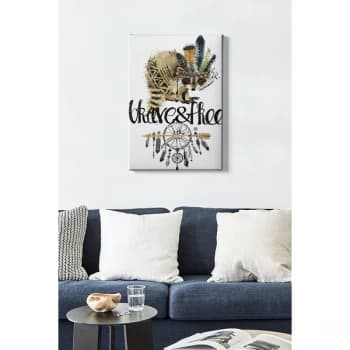 Kanvas Tablo (50 x 70) - 245 Multicolor Decorative Canvas Painting