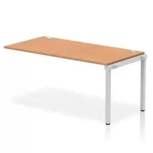 Impulse Bench Single Row Ext Kit 1600 Silver Frame Office Bench Desk