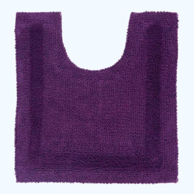 Homescapes Luxury Reversible Cotton Pedestal Mat - Plum