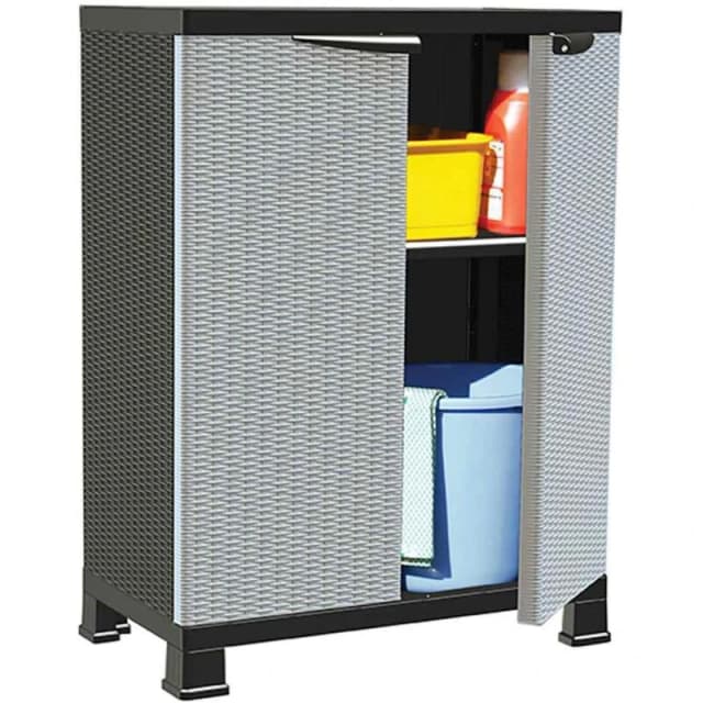 VIDAXL Plastic Cabinet 68x39x92cm Rattan Design Vidaxl 8720286662274