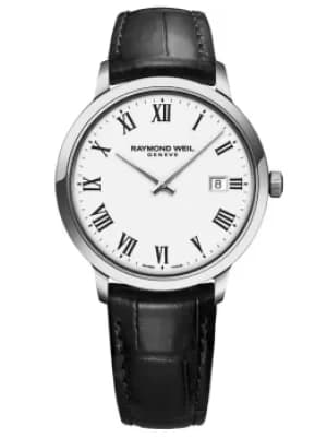 Raymond Weil Mens Toccata Classic White Roman Numeral Dial Black...