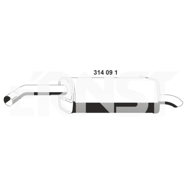 ERNST 314091 Rear silencer End Silencer (3437)