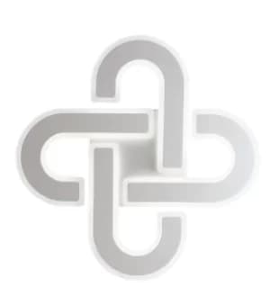 Obsession Integrated LED Dimmable Flush Ceiling Pendant, White, 3000- 4000-6000K