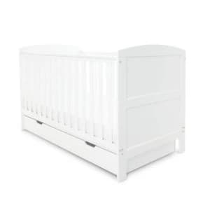 Ickle Bubba Coleby Classic Cot Bed And Under Drawer White