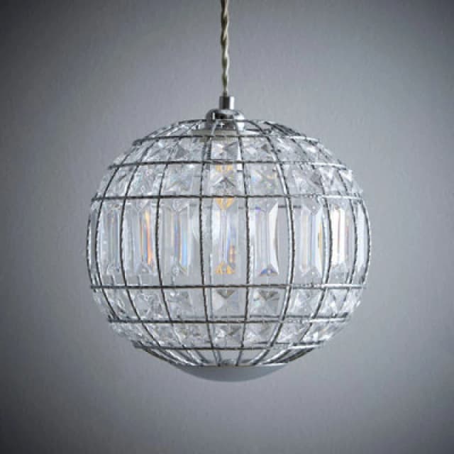 K Living Apollo Chrome And Clear Acrylic Beads Light Pendant